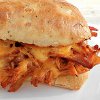 Slow Cooker Cheesy BBQ Chicken Bacon Sandwiches