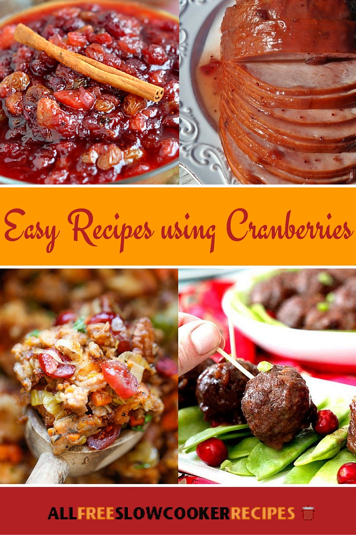 Best Slow Cooker Recipes Using Cranberries