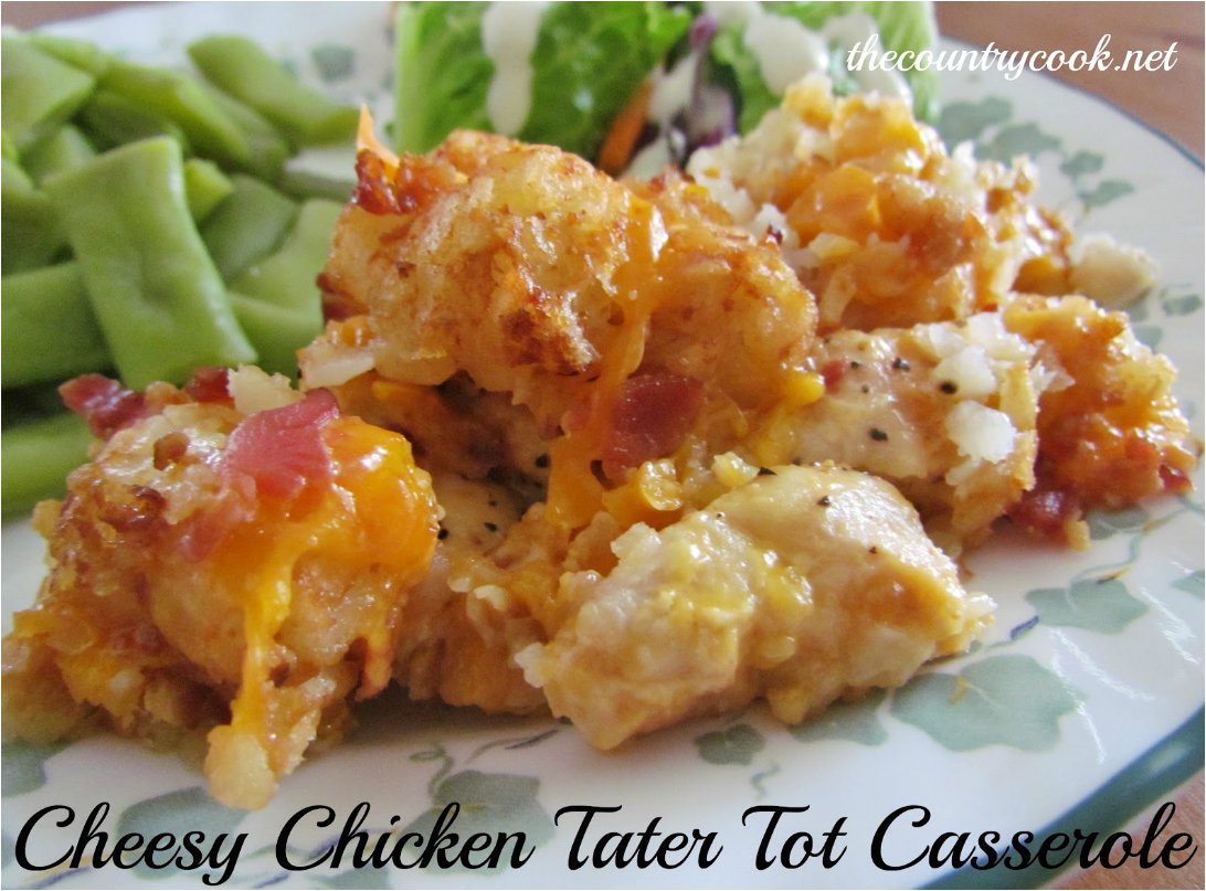 Cheesy Chicken Tater Tot Casserole