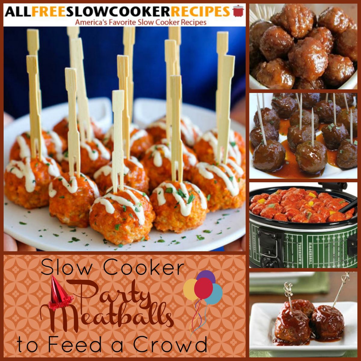 Slow Cooker Party Meatballs & Appetizers
